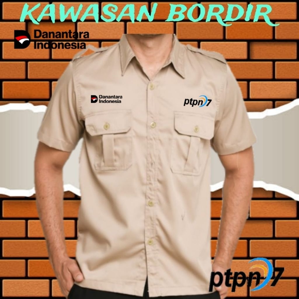 kemeja danantara Indonesia PTPN 7 kemeja PTPN 7 baju PTPN 7 seragam PTPN 7 pdh PTPN 7 full bordir..