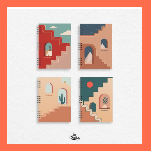 

Ina Creative A5 Spiral Hardcover Diecut Notebook