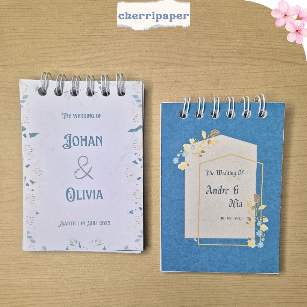 

cherripaper - Souvenir Notebook Souvenir Nikahan Custom Nama Notebook Mini A7
