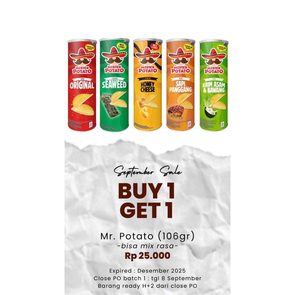 

(BUY 1 GET 1) MISTER POTATO 106gr