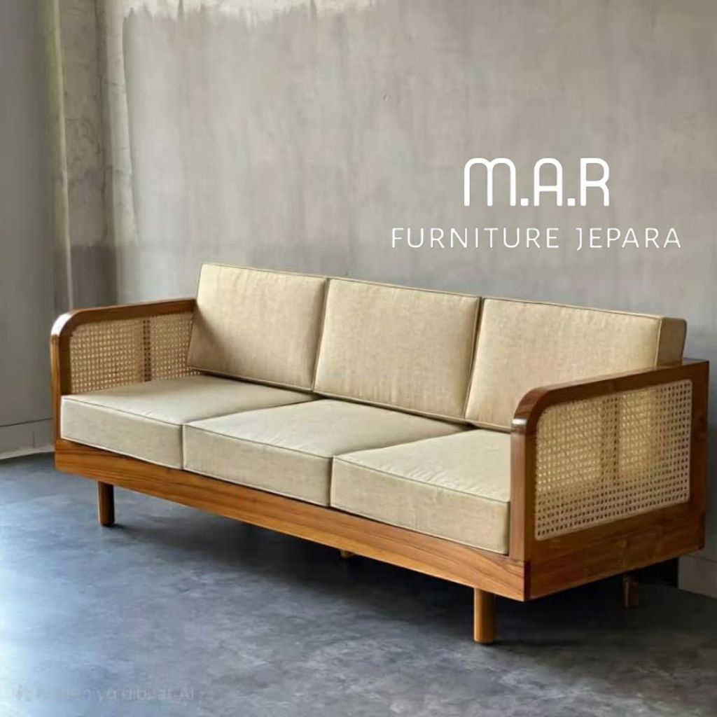 kursi sofa kayu jati - sofa minimalis modern - kursi tamu - kursi ruang keluarga - sofa ruang keluar