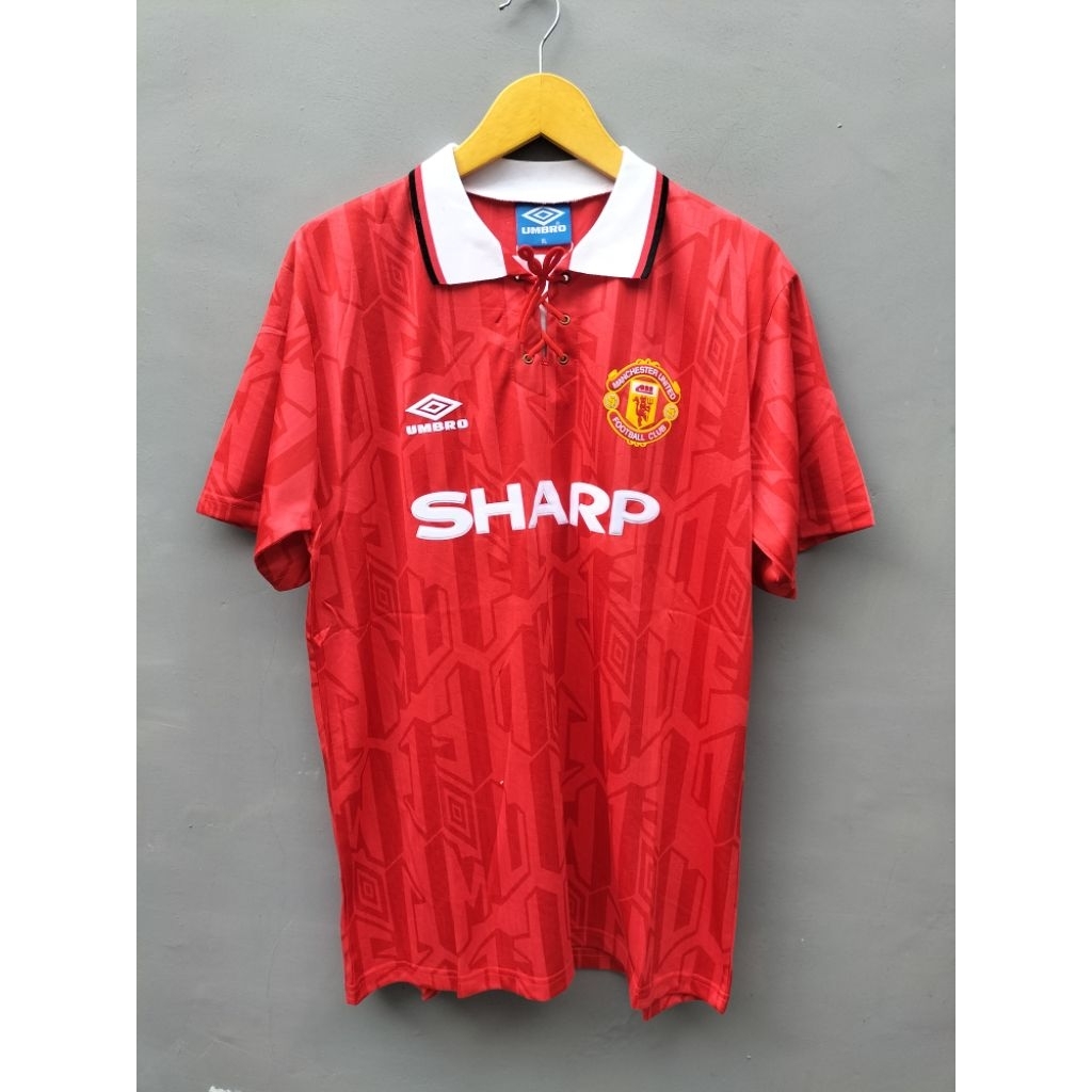 JERSEY MANCHESTER UNITED HOME RETRO MUSIM 1992/1994 GRADE ORI