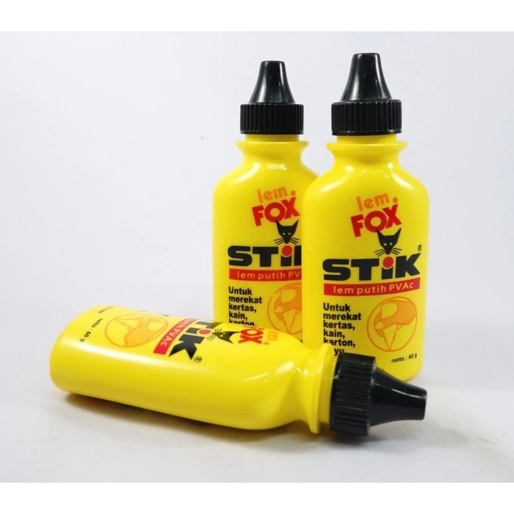 

Lem Fox Stik PVAc Botol 60 Gram