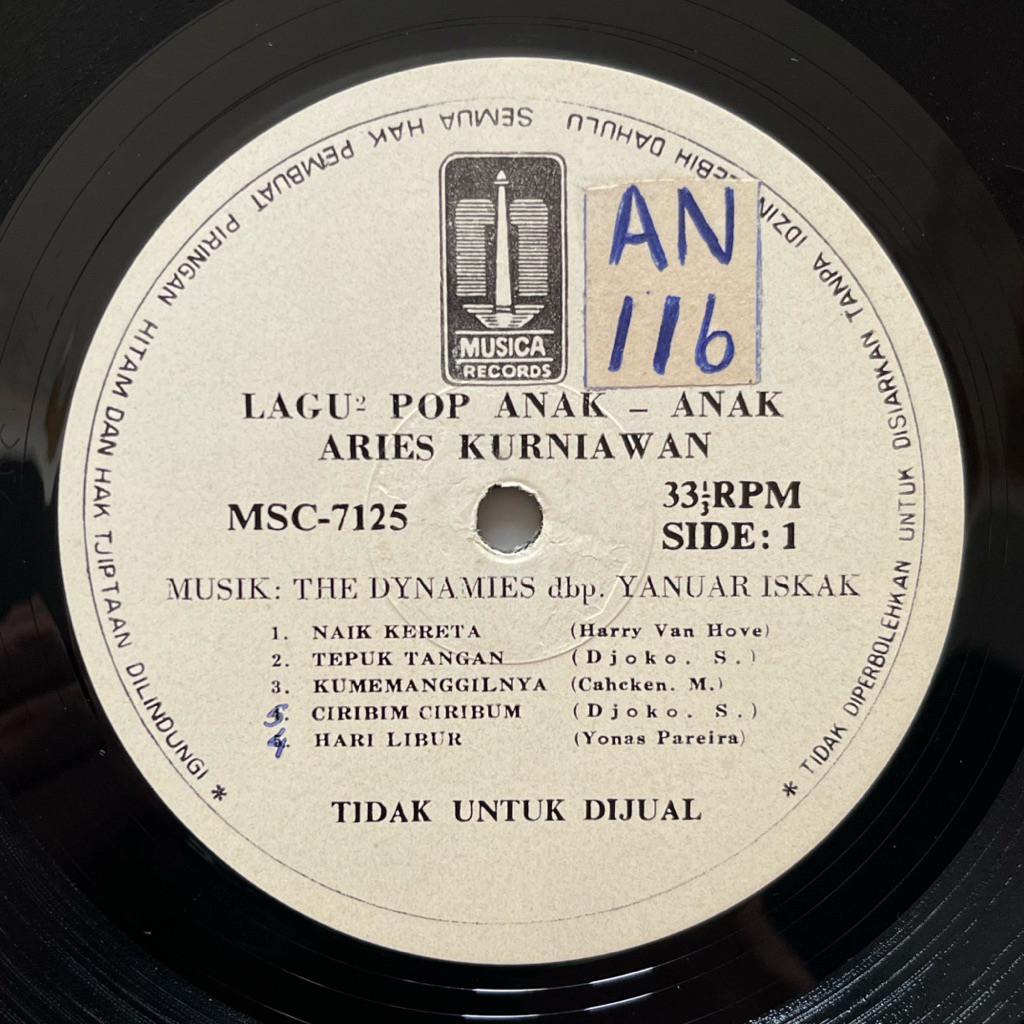 Piringan hitam vinyl Indonesia no cover