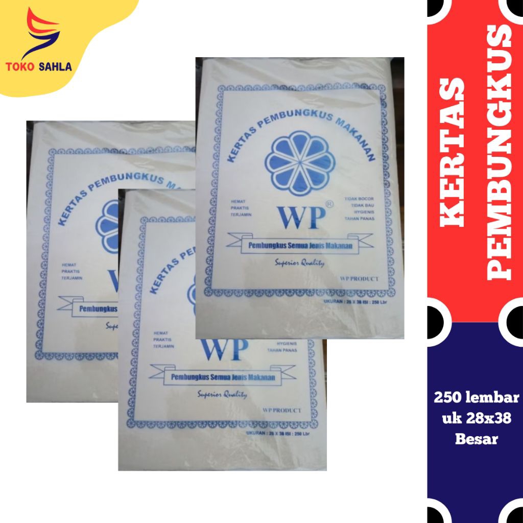 Kertas pembungkus makanan / kertas minyak besar isi 250