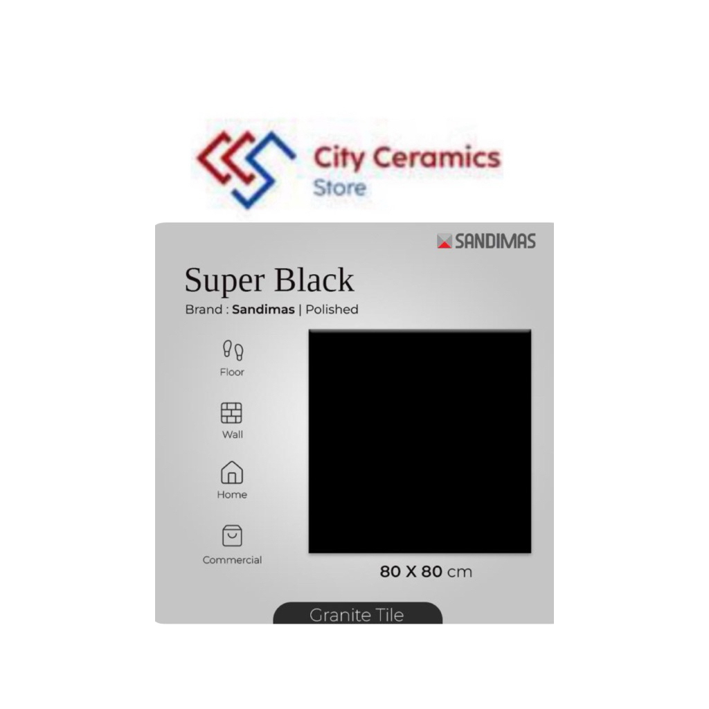 GRANIT SANDIMAS SUPER BLACK 80x80