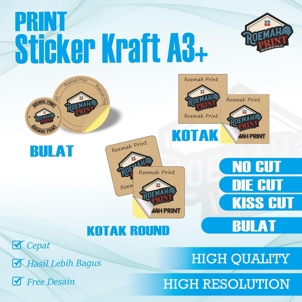 

PRINT STIKER LABEL KERTAS KRAFT COKLAT A3+