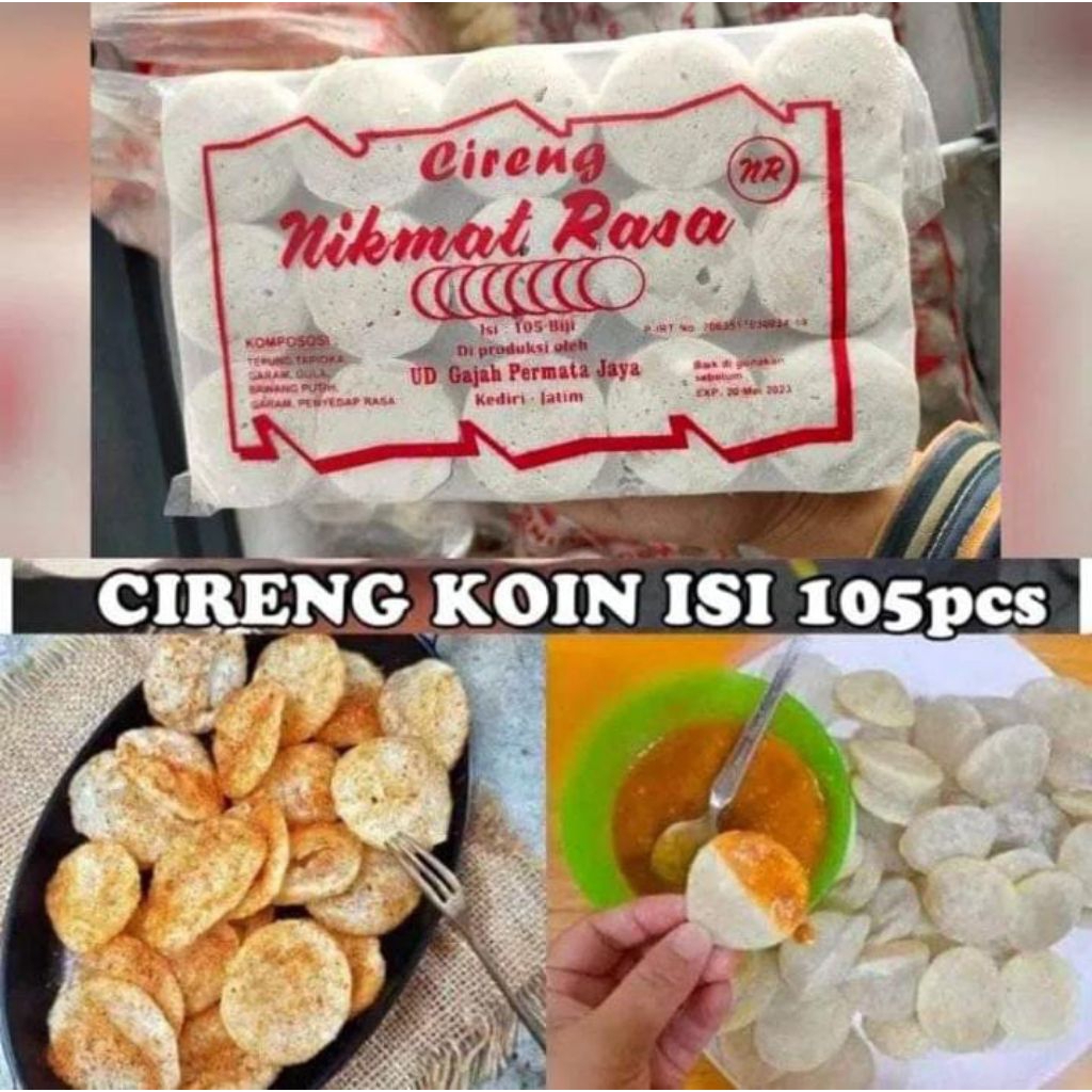 

Cireng Koin Nikmat isi 105 biji/ nikmat rasa cireng koin