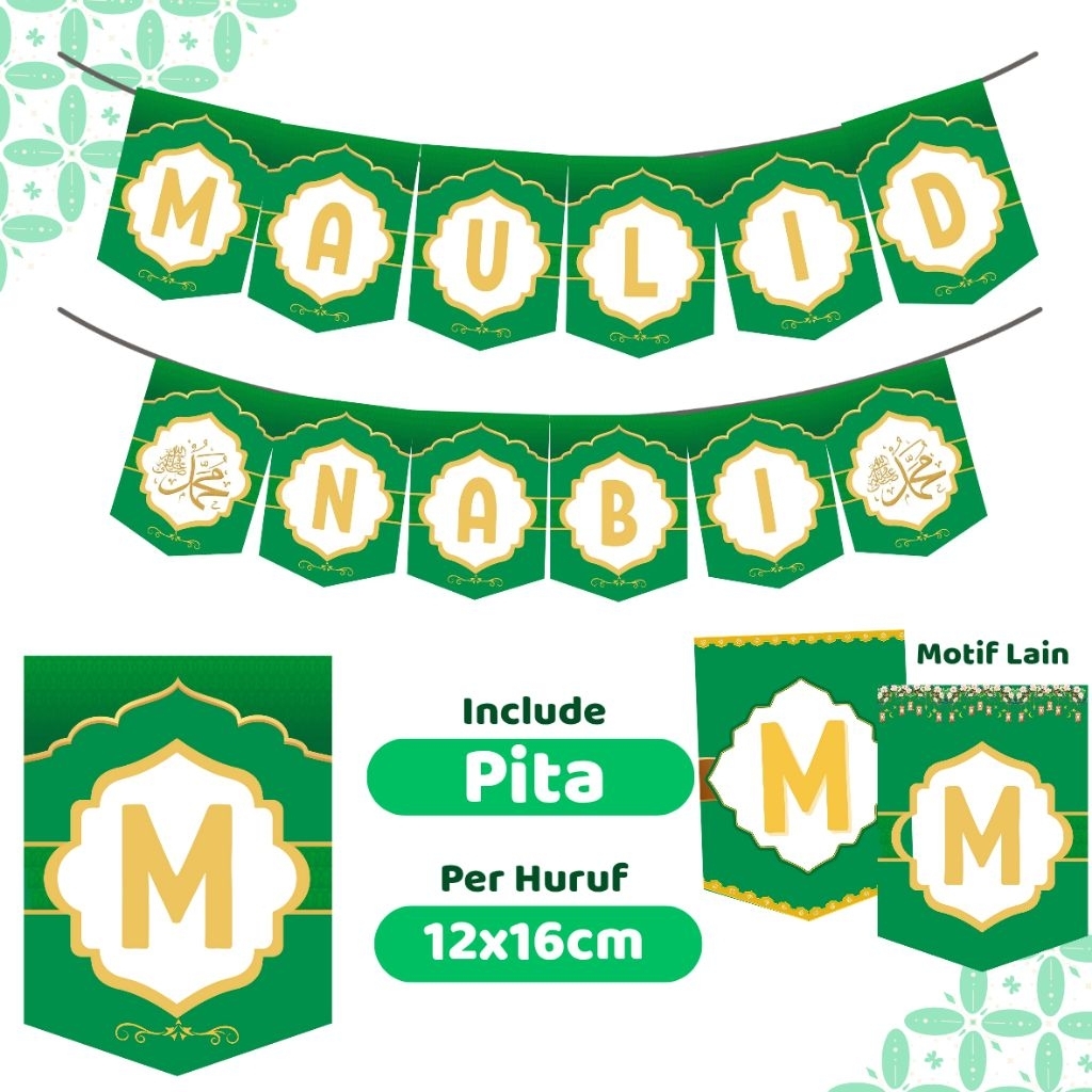 Ready - Banner Set Maulid Nabi Muhammad SAW Dekorasi Event