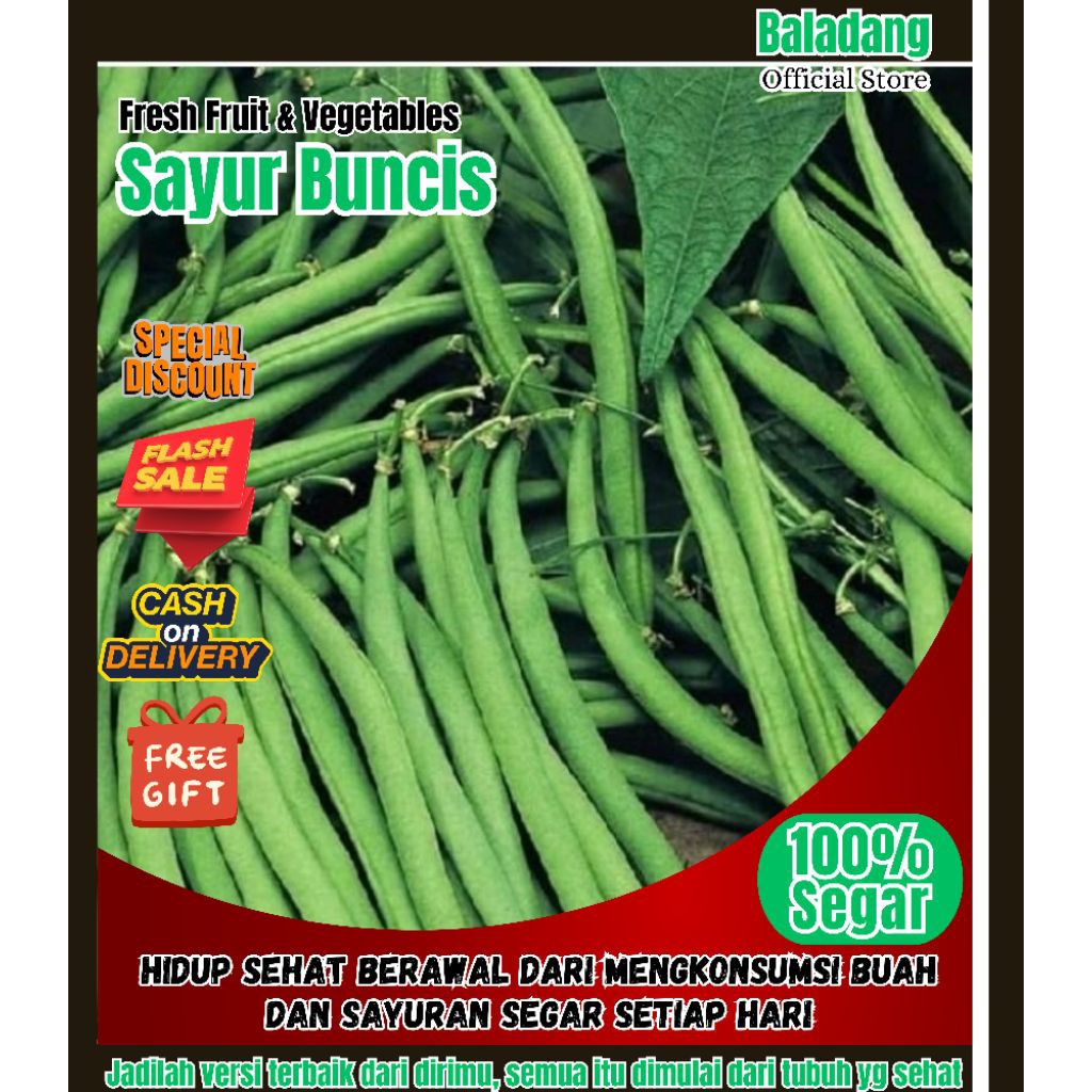

BOS - Sayur Buncis Segar 1 Kg / Sayuran Berkualitas