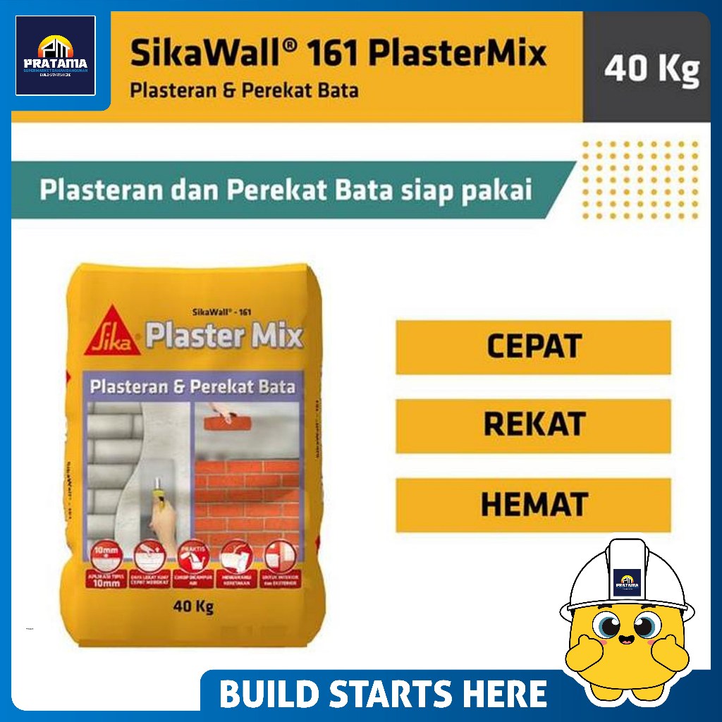 SIKA - SIKAWALL 161 PLASTERMIX 40KG ACIAN PLESTER