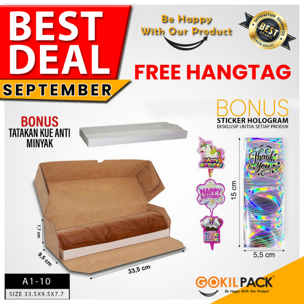 

Kotak Bolu | Dus Bolu | Dus Kue | Kraft | Murah 33.5x9.5x7.7 Kotak Bolu Gulung I A1-10