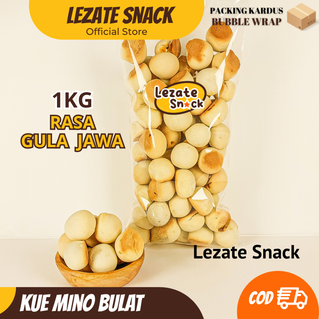 

Kue Nopia Bulat Kiloan 1KG Empuk Murah Rasa Gula Jawa Kue Mino Potong Roti Pia Gula Aren Cemilan Jadul LEZATE SNACK