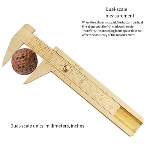

Caliper Meter Bahan Kuningan Emas 0-80mm / Jangka Sorong Vernier Sigmat / Pengukur Sigmat Mini