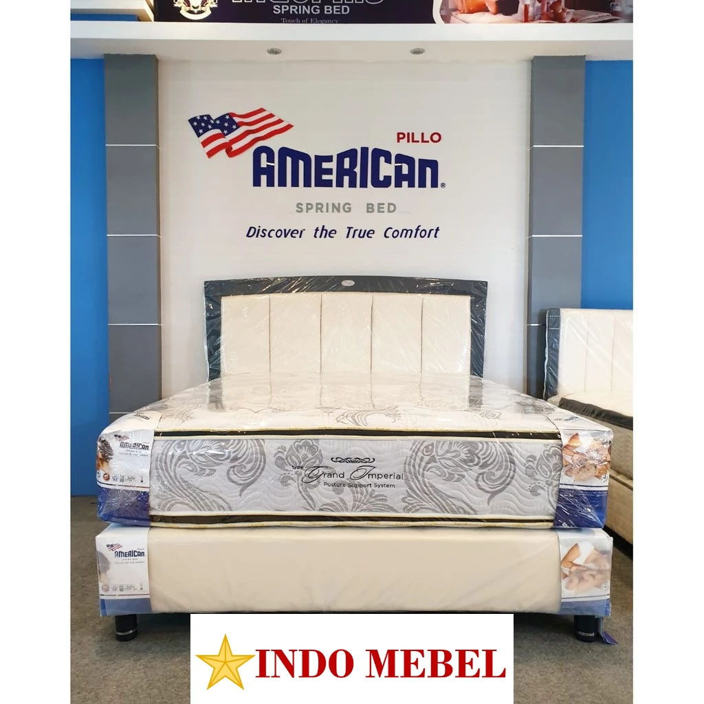 BED SET American GRAND IMPERIAL double lapisan atas bawah springbed matras set kasur american pillo 