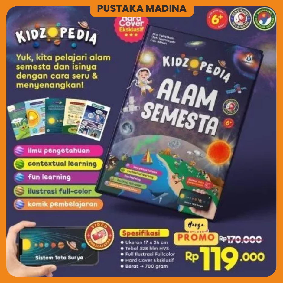 Ziyad books || Buku Kidzopedia alam semesta hewan dan tumbuhan tubuh manusia alam semesta energi