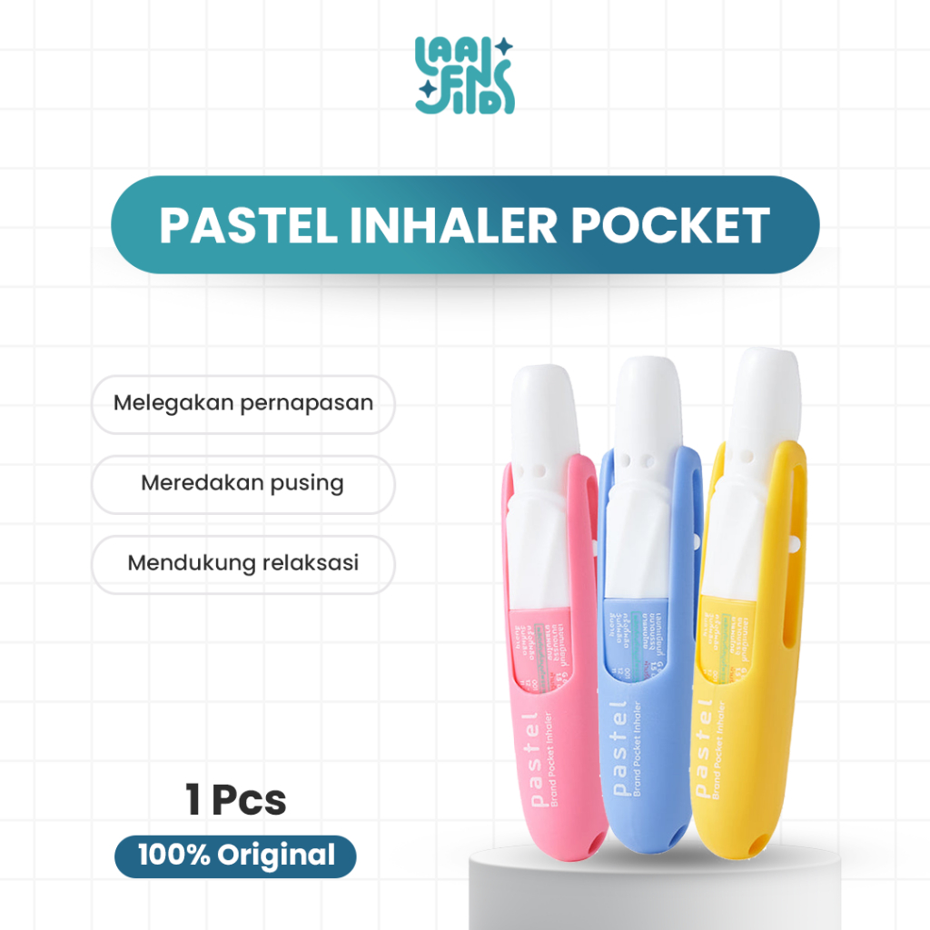 Pastel Inhaler 2 in 1 Original Thailand 100% Pocket Inheler Minyak Angin Pelega Hidung Tersumbat