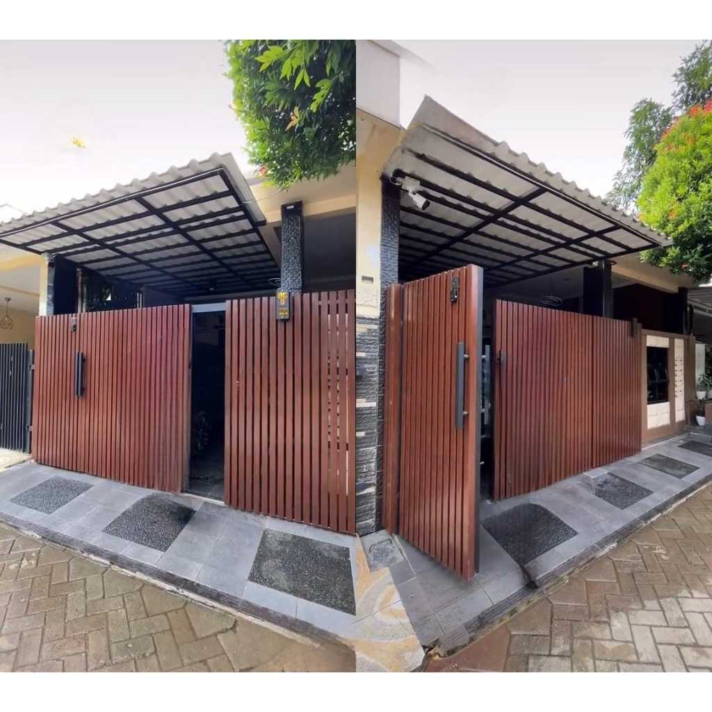 Pagar woodplank minimalis sidoarjo
