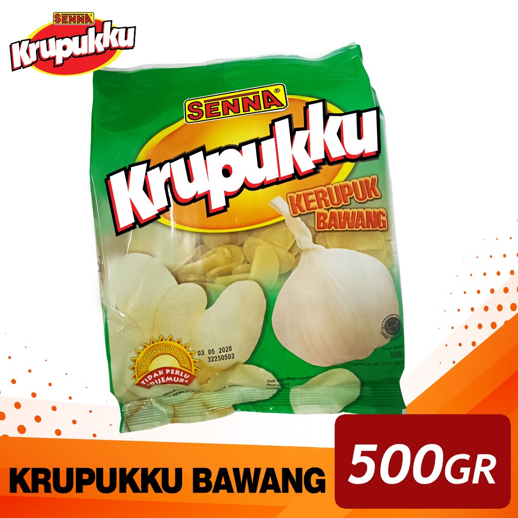 Senna Krupukku Bawang 500gr / Kerupuk PAG  Shop / Kerupuk Senna Bawang / Kerupuk Bawang