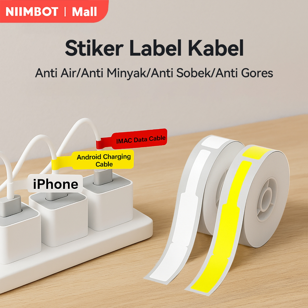 

NIIMBOT D11/D110/D101/H1S, Label Pengelolaan Kabel Berkualitas Tinggi dan Ramah Lingkungan