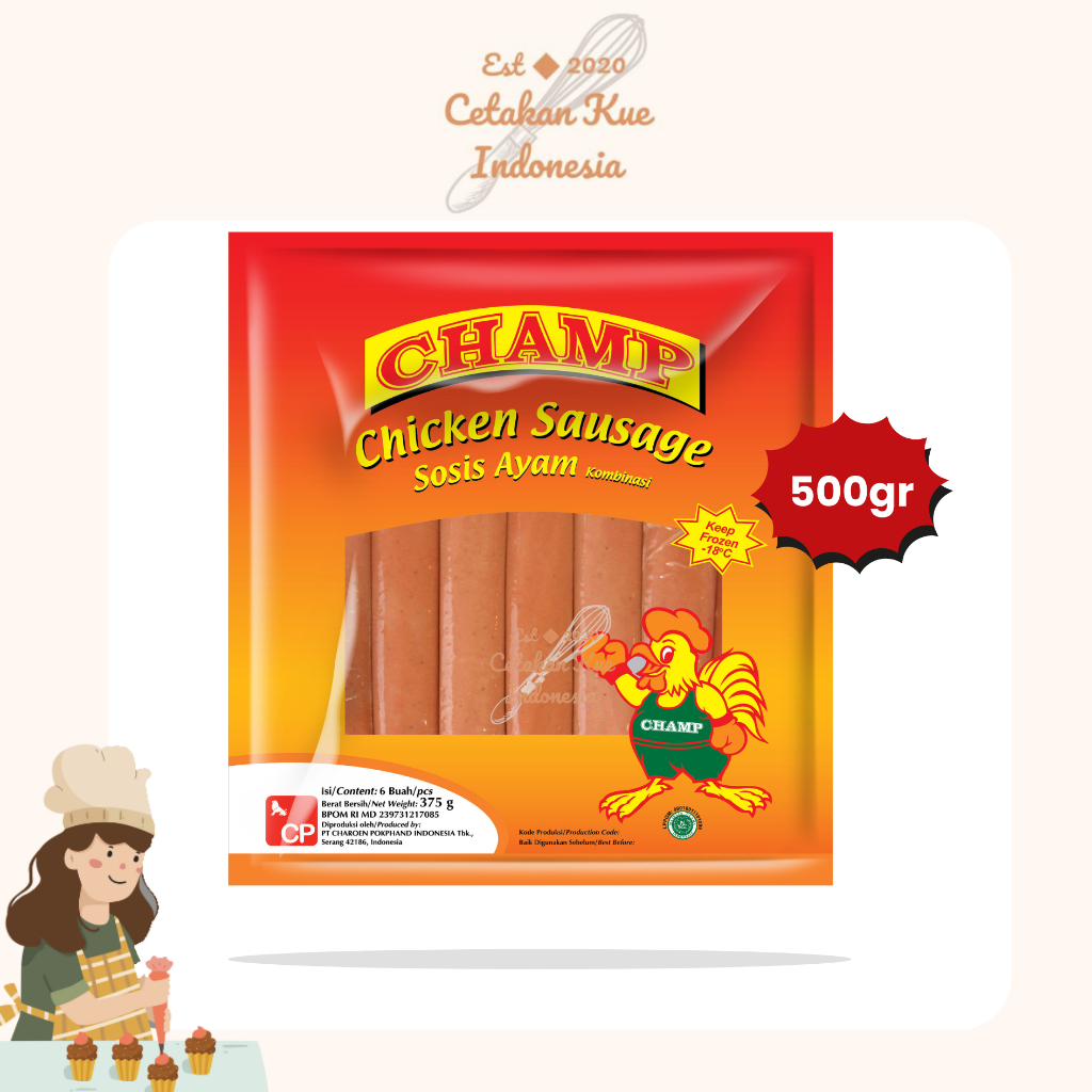 

{CKI} CHAMP CHICKEN SAUSAGE SOSIS AYAM 375GR | FROZEN FOOD SOSIS AYAM BEKU