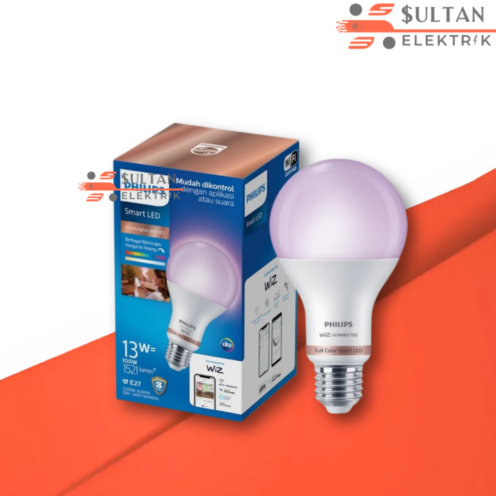 Lampu Bohlam LED Smart Wifi Bluetooth Wiz 13w RGB Philips PHI-WIFI