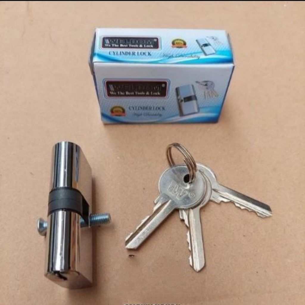 Silinder kunci pintu aluminium weldom, silinder kunci aluminium,cylinder kunci aluminium, silinder k