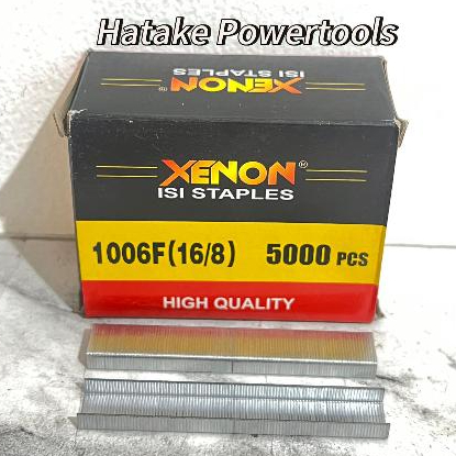 

XENON 1006F Isi Staples 6 mm Mesin Paku Tembak U Mata Air Nailer Nail Gun 6mm Angin 1006 F Stapler