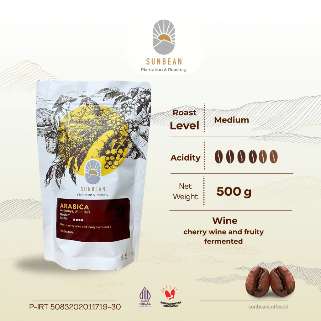 

Kopi Full Arabika Wine Medium Coffee Roast 500g by SUNBEAN
