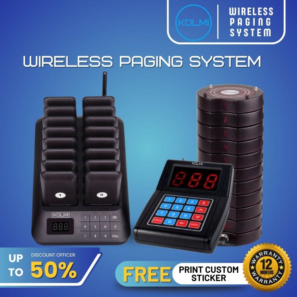 KOLMI Wireless Calling Paging System Pager Restaurant