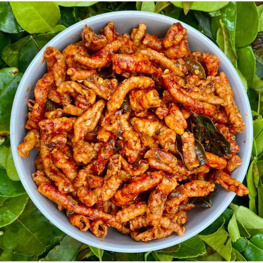 

Usus Krispi / kripik usus pedas daun jeruk 1kg