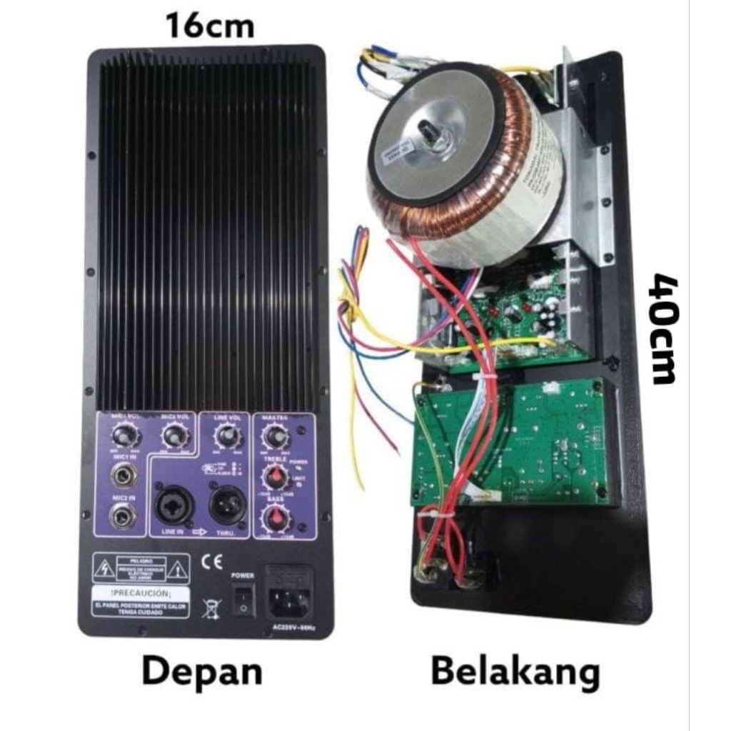 POWER KIT HUPER UNGGU UNTUK SPEAKER AKTIF 15 DAN 12 INCH PANEL 40CMX16CM MESIN SPEAKER AKTIF