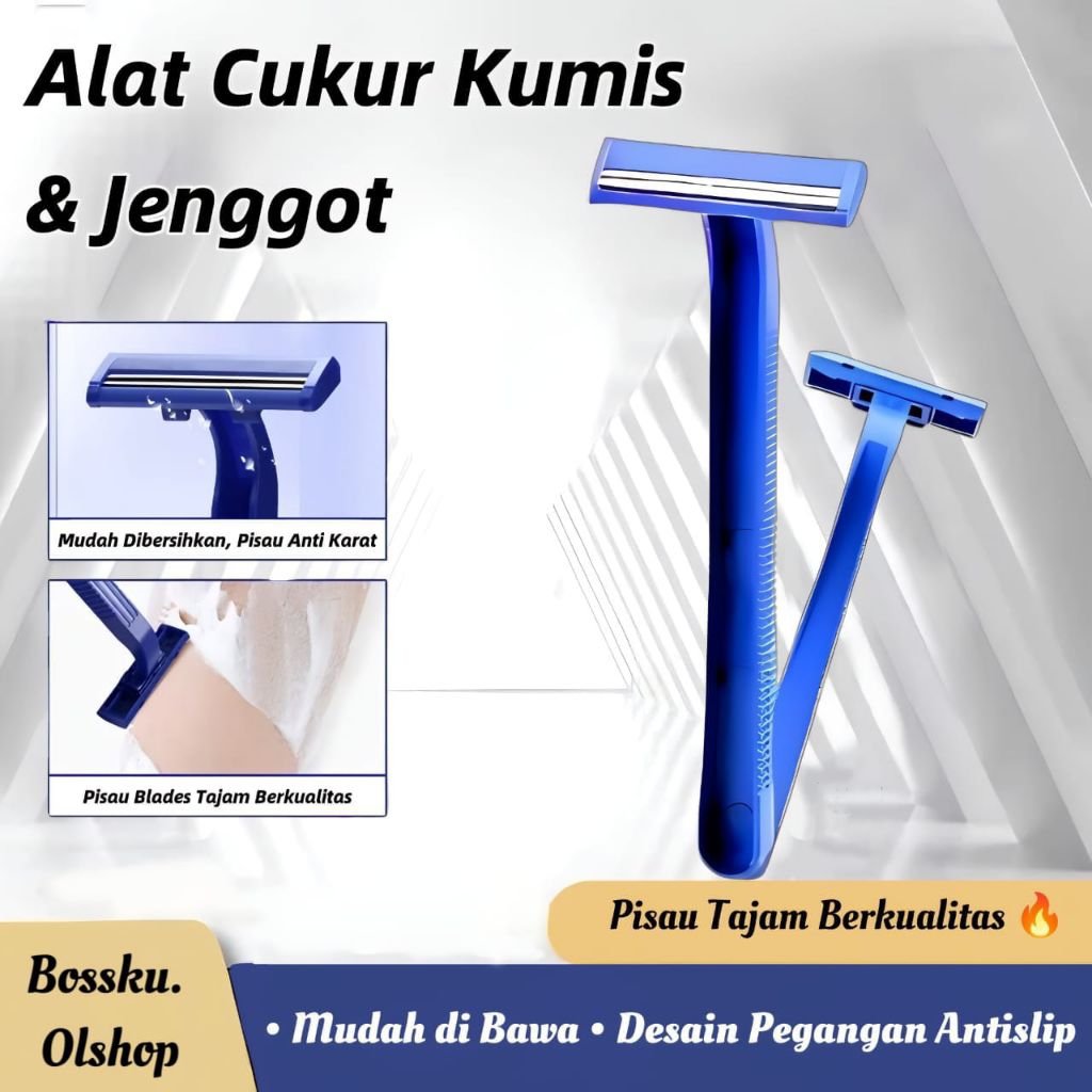 Alat Cukur Jenggot/ Cukuran Jenggot Shaving Tools/Kerikan 2 Mata Pisau •Bossku