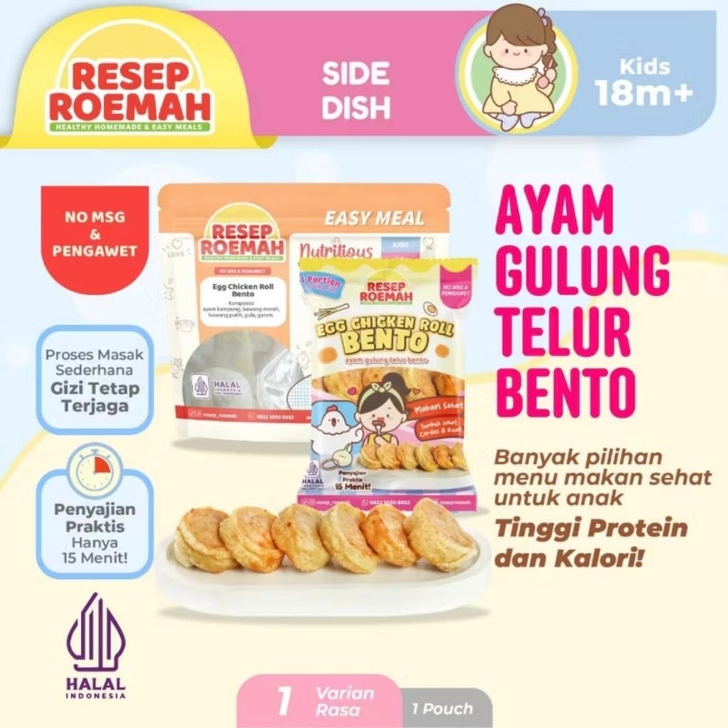 

Resep Roemah Ayam Gulung Telur Bento / Egg Chicken Roll Bento / Makanan Sehat Anak Balita