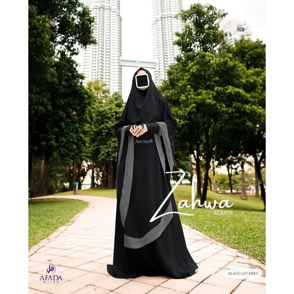 GAMIS SYARI DEWASA ZAHWA BY AFADA HIJAB (SET KHIMAR FREE CADARTALI)