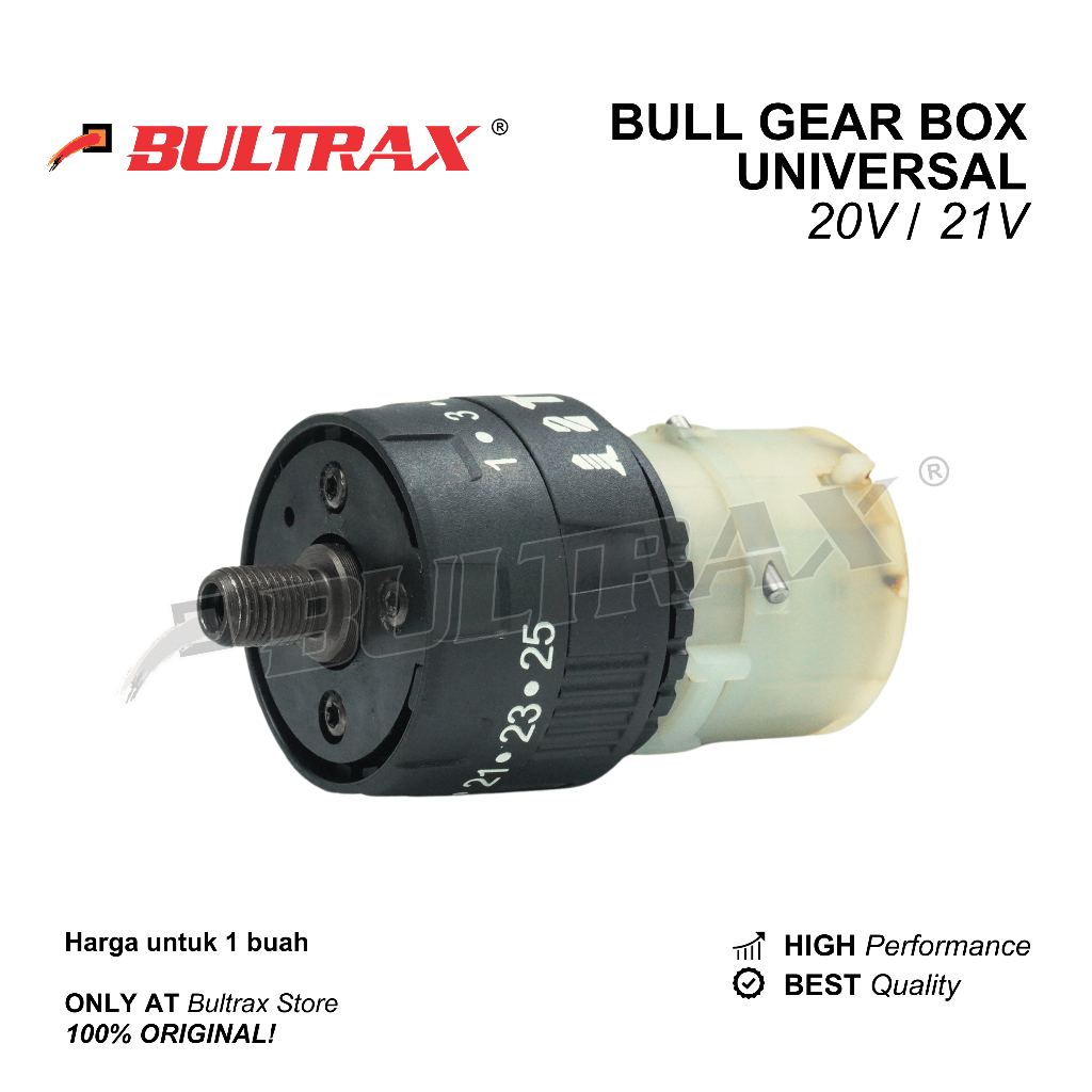 BULL Gearbox Bor Impact Baterai 20V/21V Dengan Mode Impact / Gigi Set Cordless Drill Gear Box Set