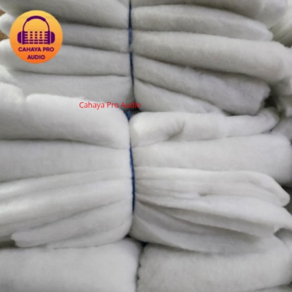 Dakron / Glasswool Putih Per Lembar 1 X 2.5 Meter 640 Gram Tebal 5 mm Peredeam Busa Box Speaker