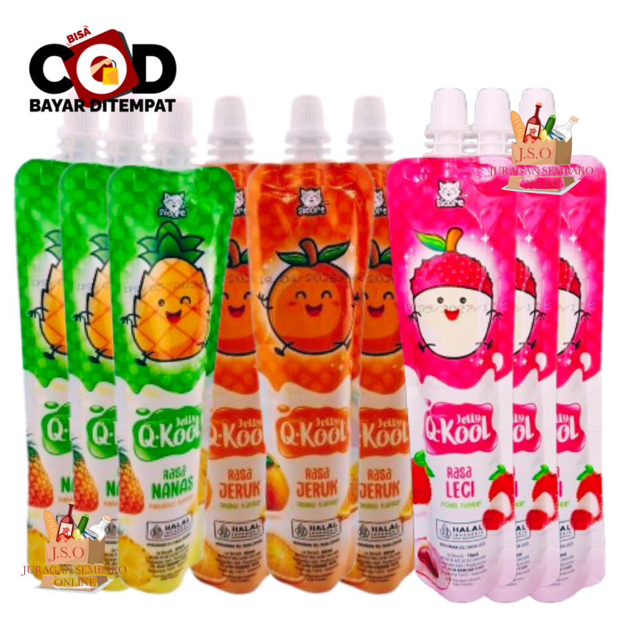 

[ JSO ] Sidore Q-Kool Minuman Jelly 85ml x 10pcs Rasa Leci Nanas Jeruk Qkool Jeli Sedot Aneka Rasa Buah Praktis Snack Cemilan Anak Murah Halal