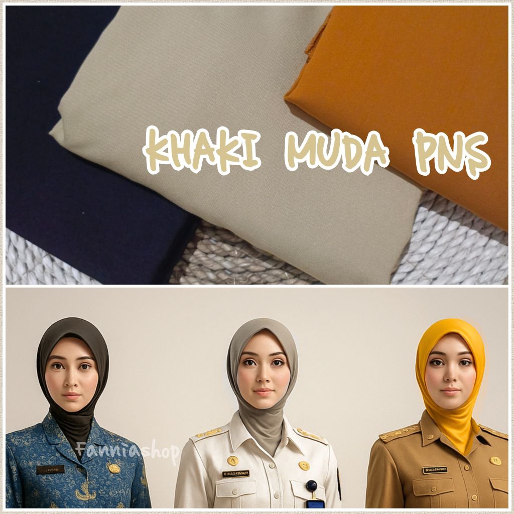 Hijab Khaki Muda PNS ASN / Jilbab khaki pns