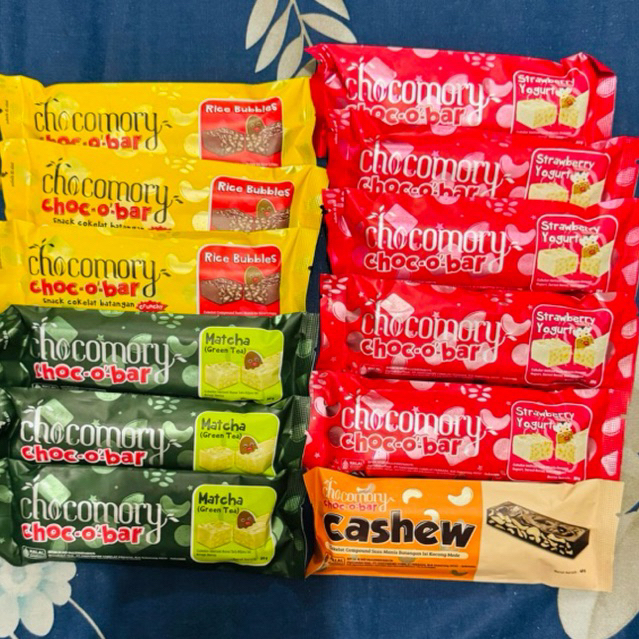 

Chocomory Mini Choco Bar 35g All Varian (Strawberry Yogurt, Matcha, Rice Bubbles, Cashew)