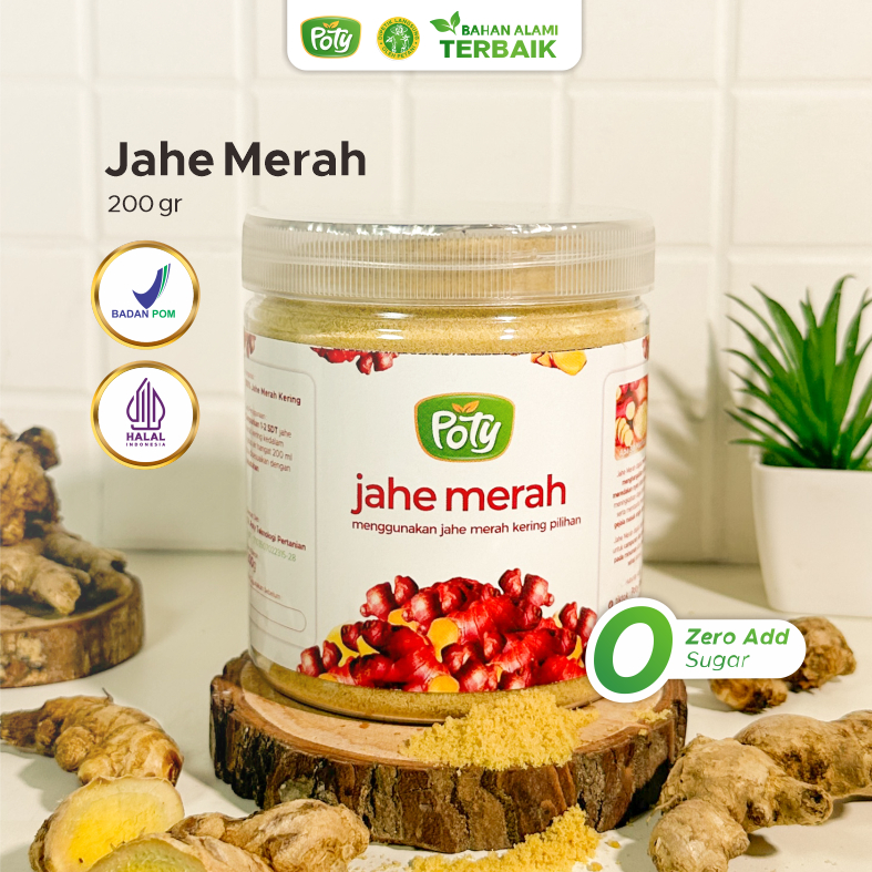 

LIVE Jahe Merah Bubuk Serbuk Instan Asli Premium Grade Poty