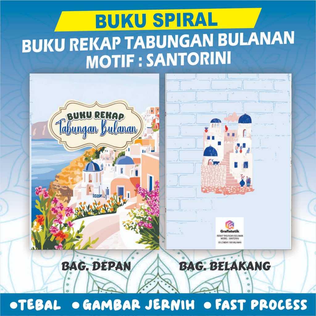 

BUKU REKAP TABUNGAN BULANAN BY GRAFISTETIK