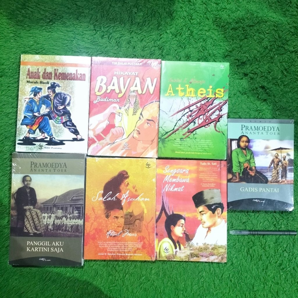 NOVEL SASTRA ANAK DAN KEMENAKAN HIKAYAT BAYAN ATHEIS PANGGIL AKU KARTINI SAJA SALAH ASUHAN SENGSARA 