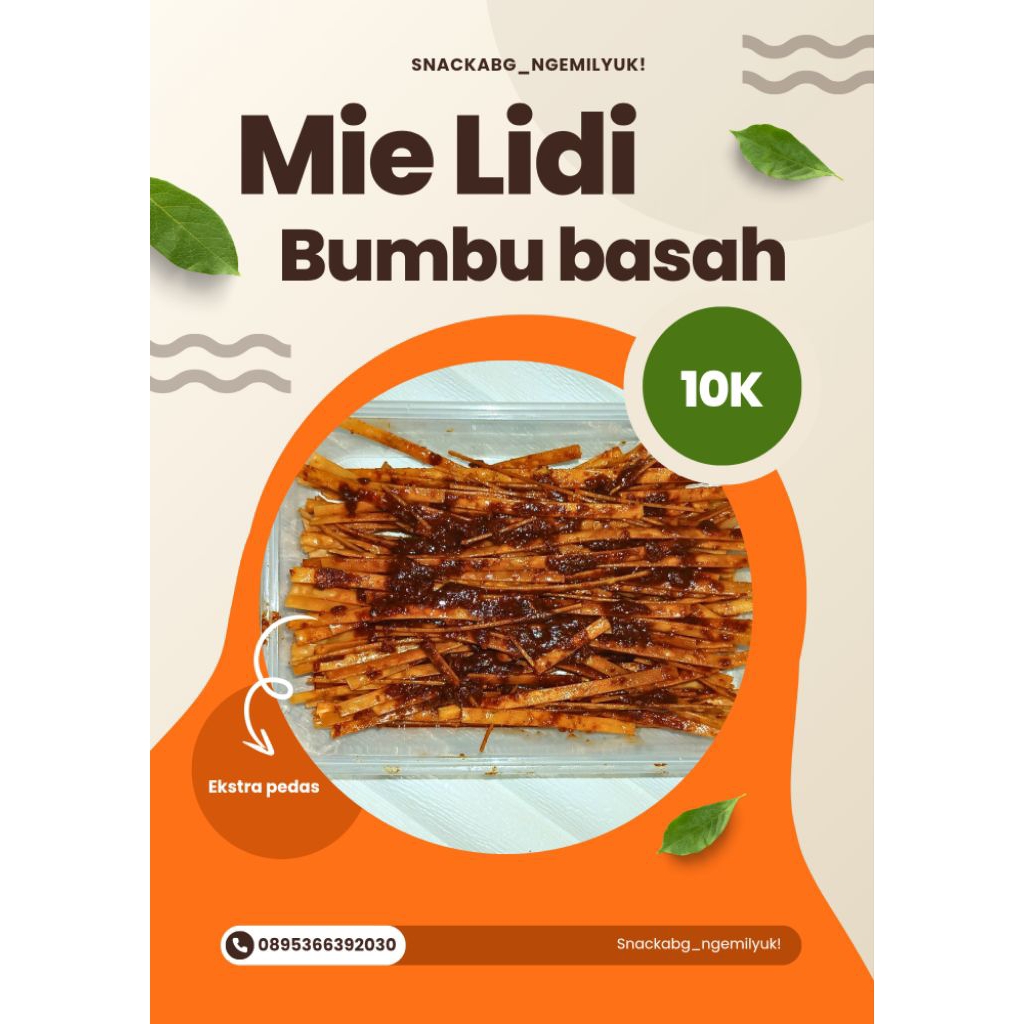 

Mie Lidi Pedas Asin/Ektra pedas