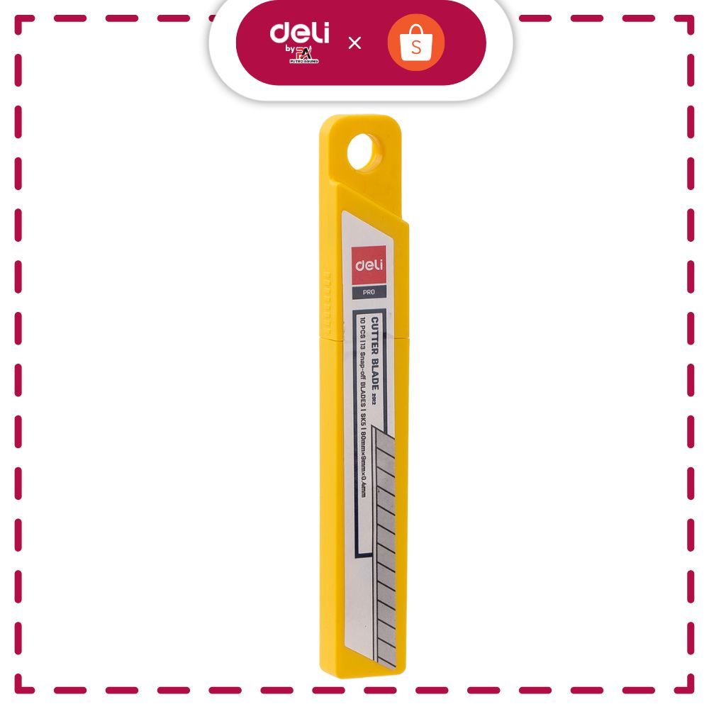 

Deli Isi Ulang Mata Pisau Cutter 10pcs box 100 15 8MM baja steel E2012