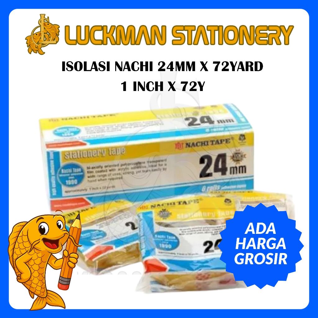 

NACHI ISOLASI 24MM X 72 YARD KUNING - NACHI TAPE 1 INCH X 72Y