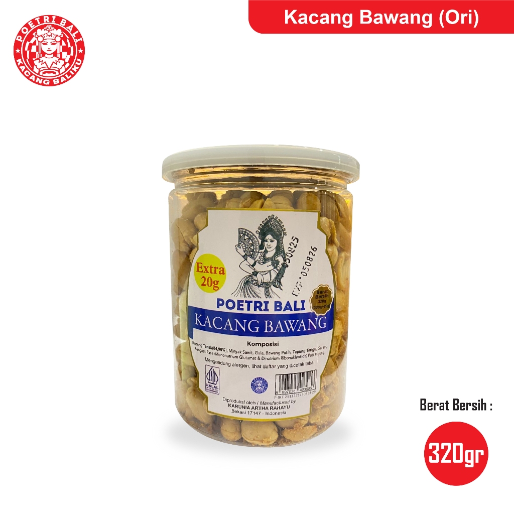 

Poetri Bali Kacang Bawang 300g+20g Toples