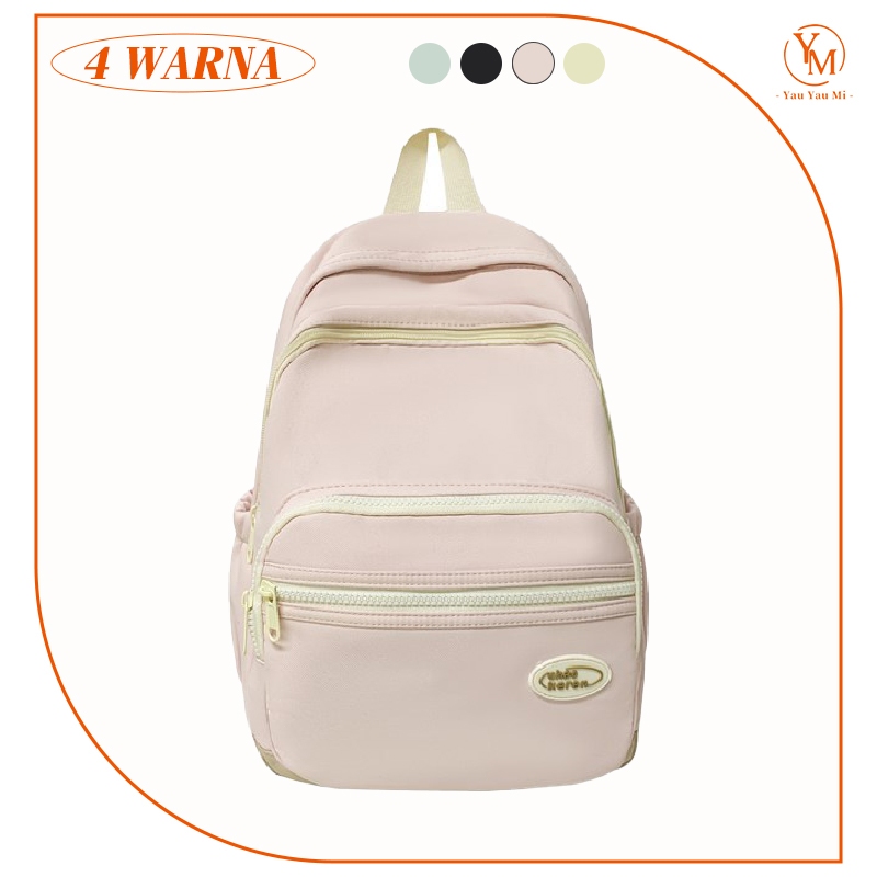 Tas Ransel Sekolah Wanita Backpack Laptop Siswa Berwarna Permen Besar Perguruan Tinggi Kuliah