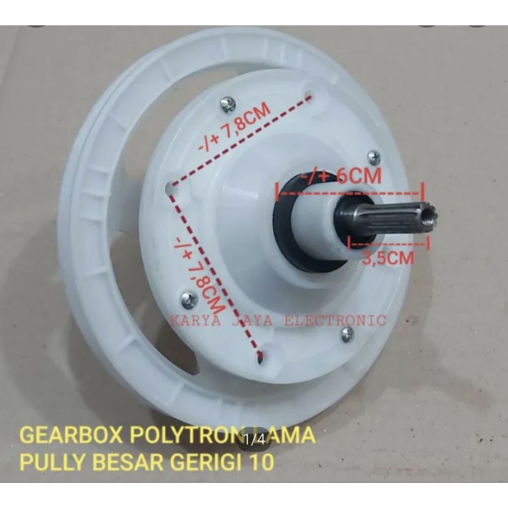 gearbox mesin cuci Polytron 2 tabung