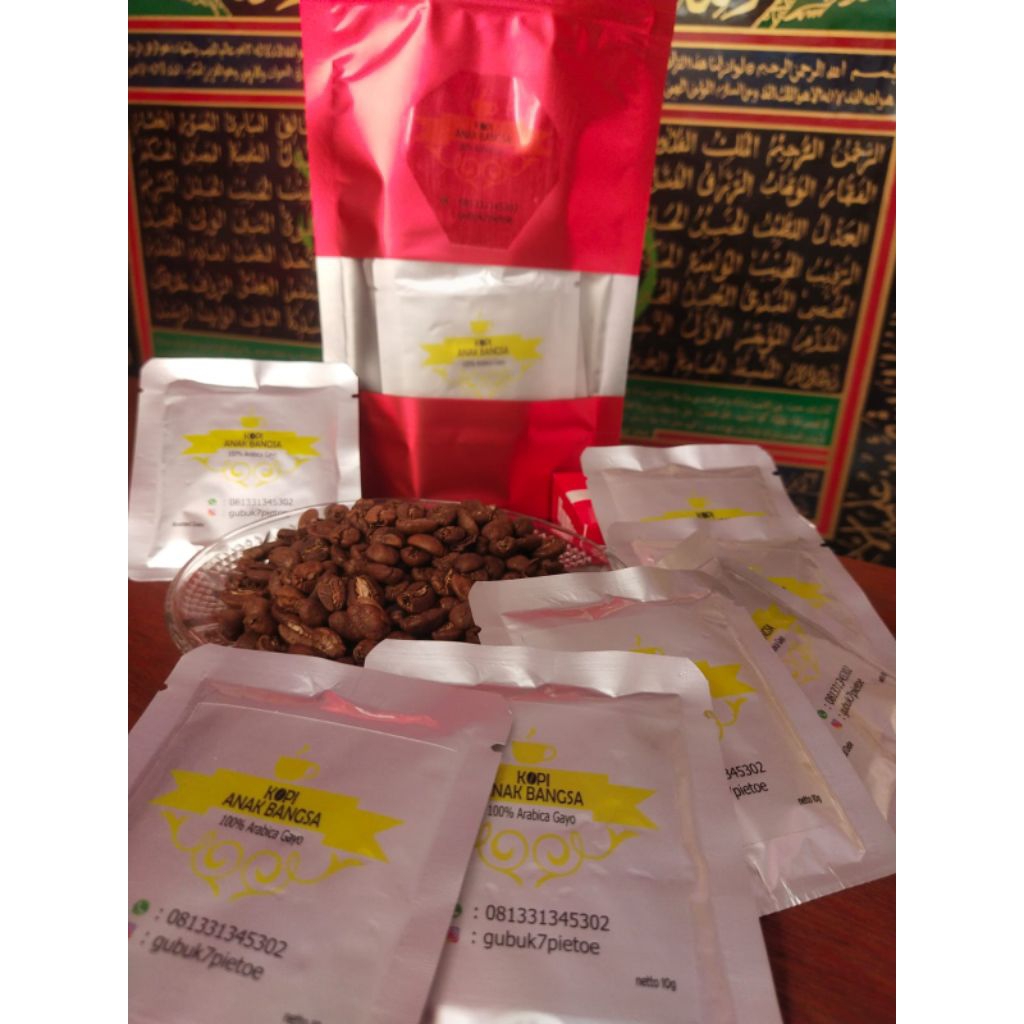 

KOPI ANAK BANGSA ARABICA GAYO / KOPI SEDUH / KOPI PER SACHETAN / KOPI BUBUK ASLI TANPA GULA